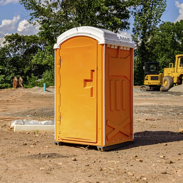 how often are the portable toilets cleaned and serviced during a rental period in Rockford